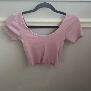 pacsun purple cropped tee